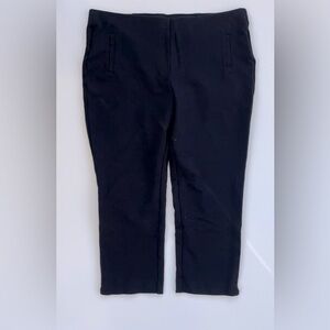 Chico's Black Pull on Dress Pants w Tummy Panel Size 16P Petite (Brand size 3P)